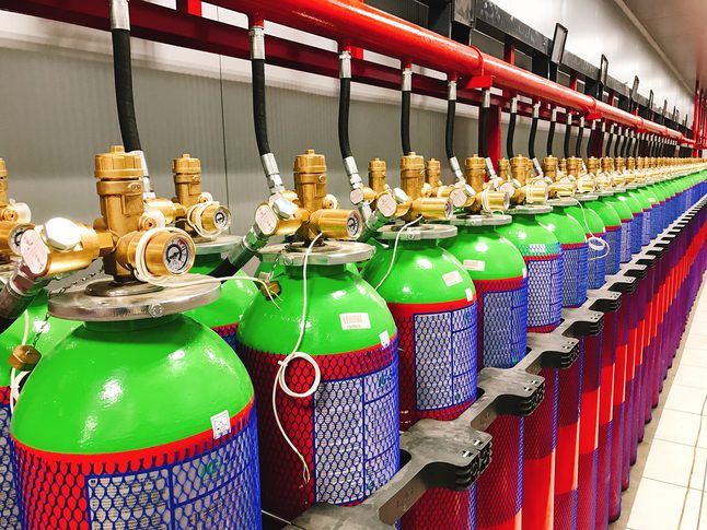 Clean-agent suppression systems